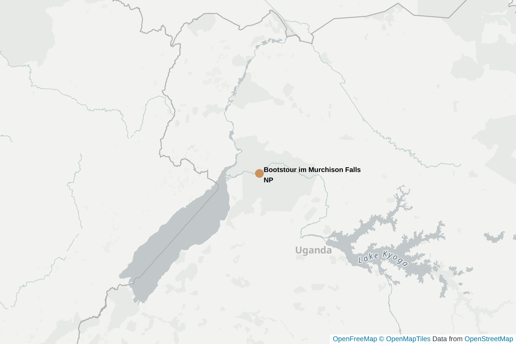 Karte von Bootstour im Murchison Falls NP