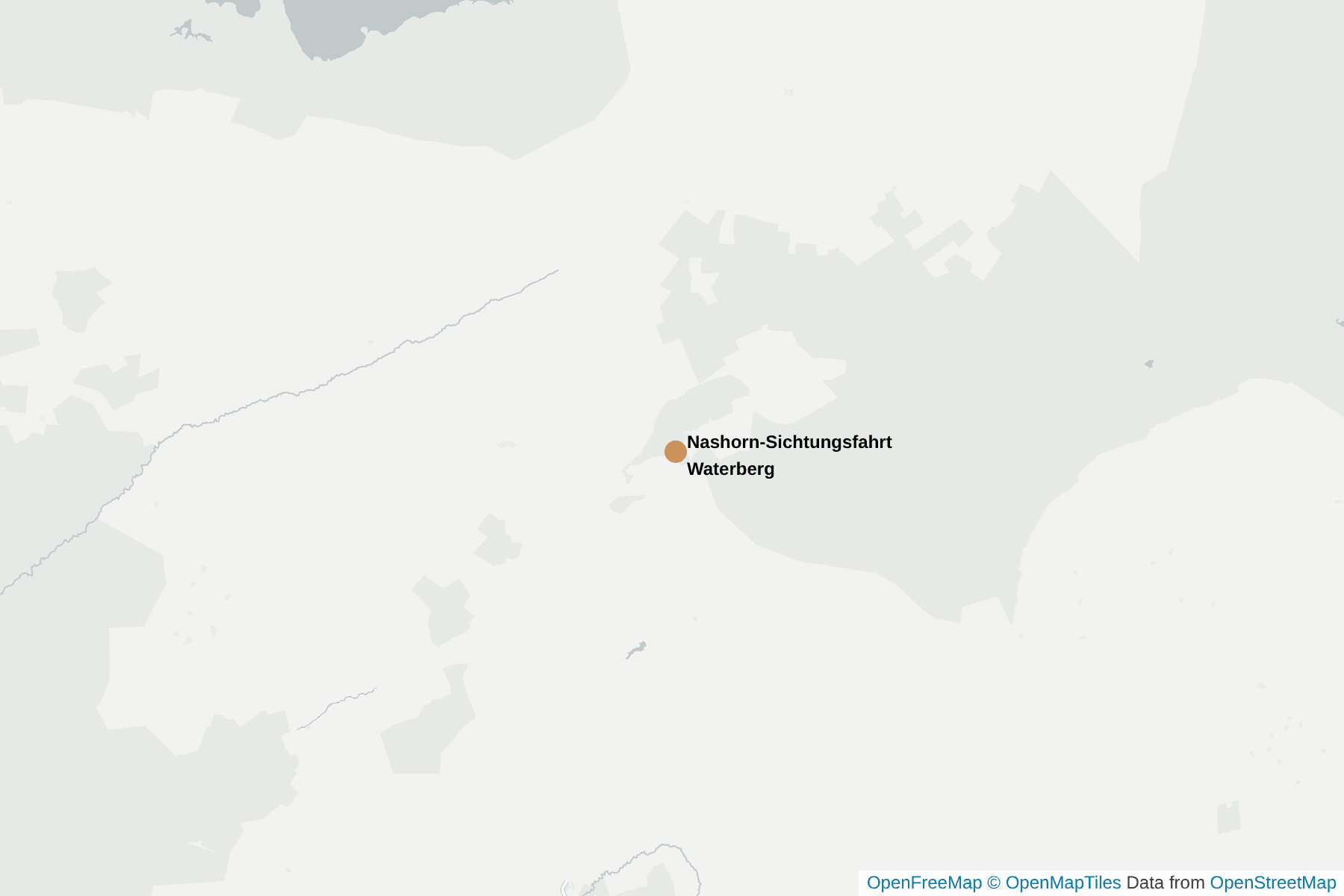 Karte von Nashorn-Sichtungsfahrt Waterberg